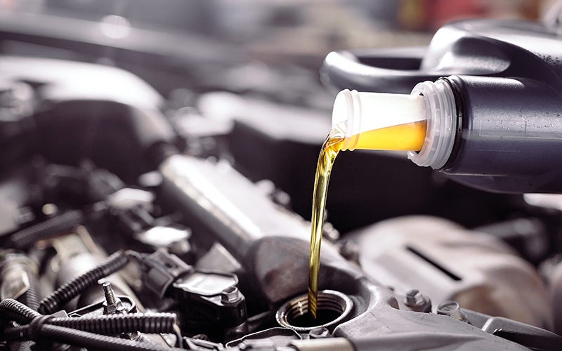 adding engine oil to a vehicle