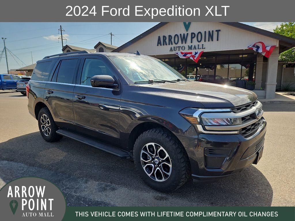 2024 Ford Expedition XLT in Gray Metallic — front three-quarter view