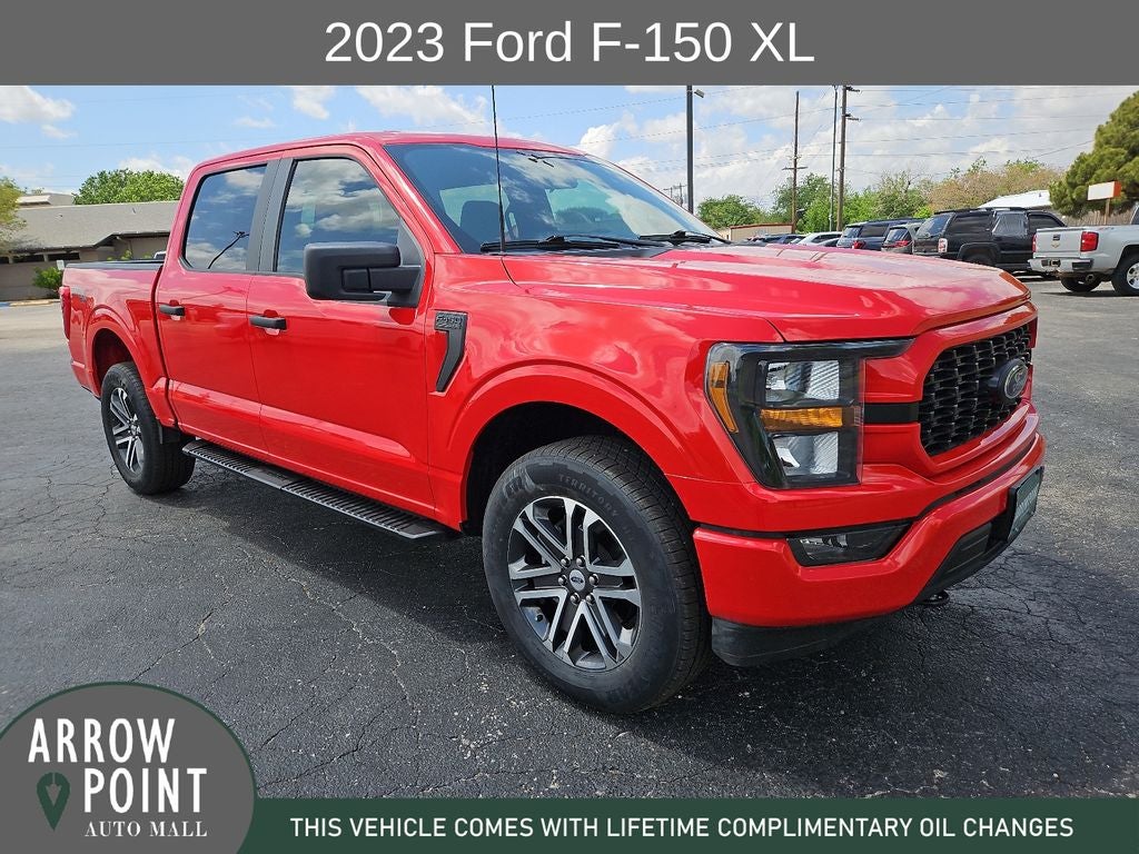 2023 Ford F-150 XL in Race Red — front three-quarter view