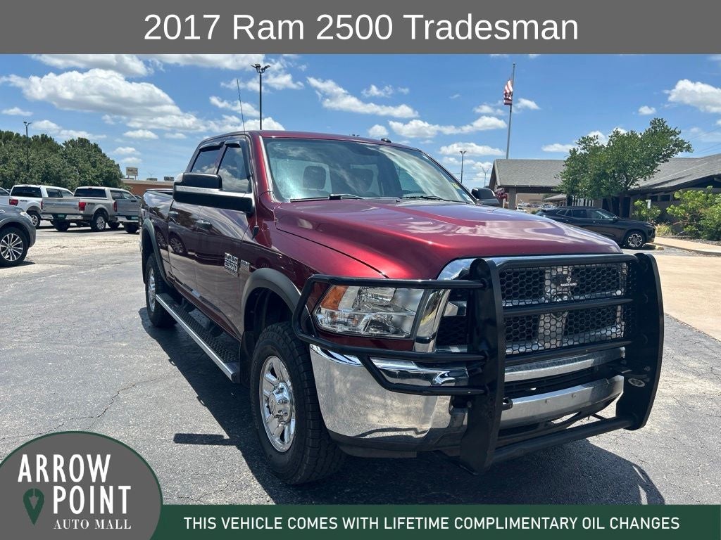 2017 RAM 2500 Tradesman in Delmonico Red Pearlcoat — front three-quarter view