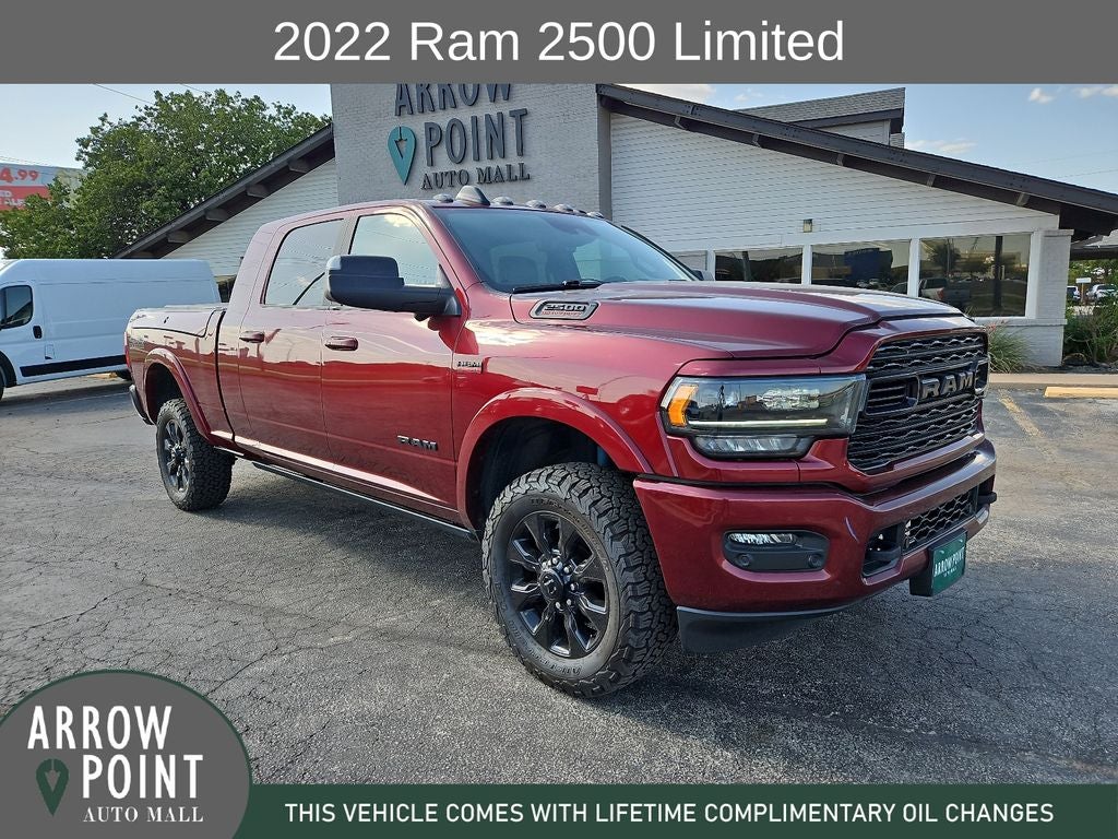 2022 RAM 2500 Limited in Delmonico Red Pearlcoat — front three-quarter view
