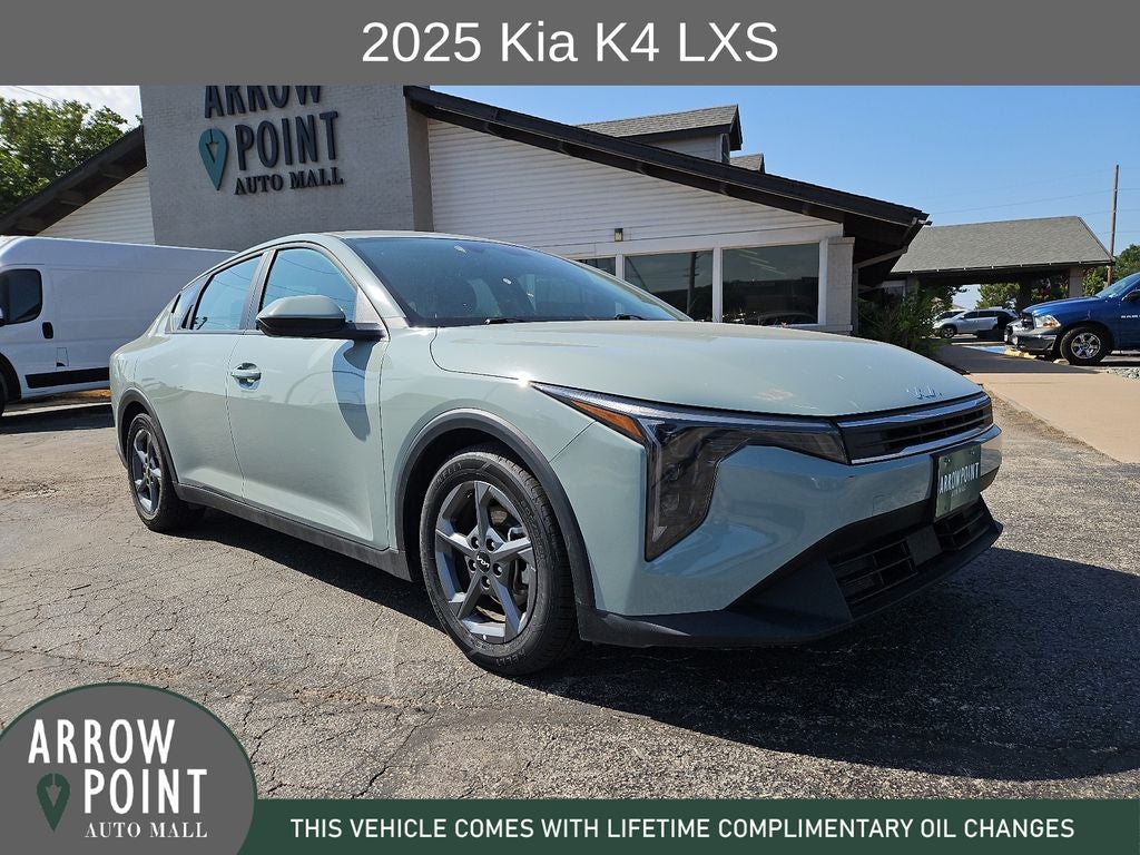 2025 Kia K4 LXS in Morning Haze — front three-quarter view
